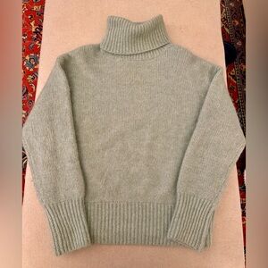 Women's Green Turtleneck Sweater